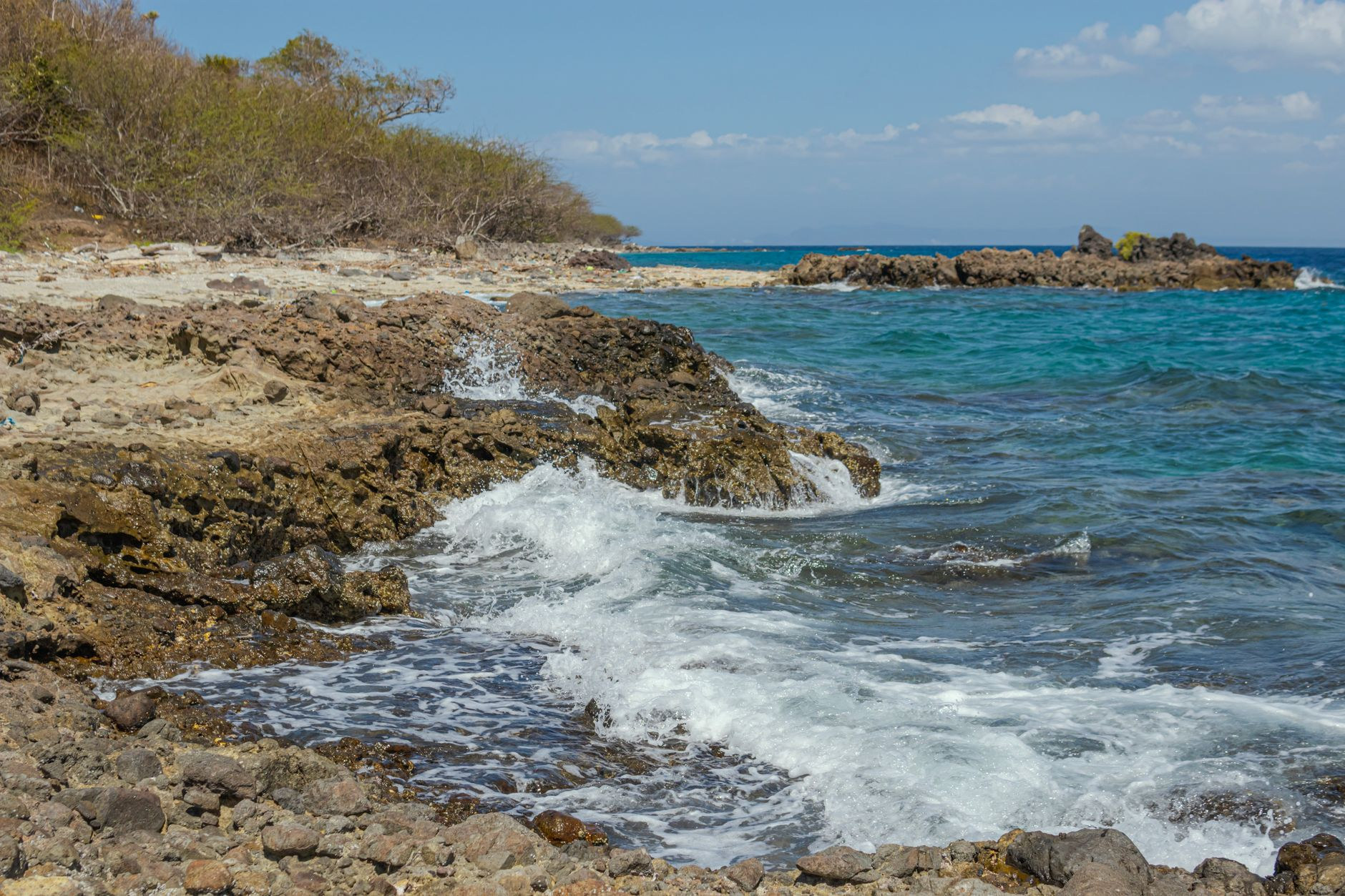 Limestone coastline and ironshore along Grand Cayman East End