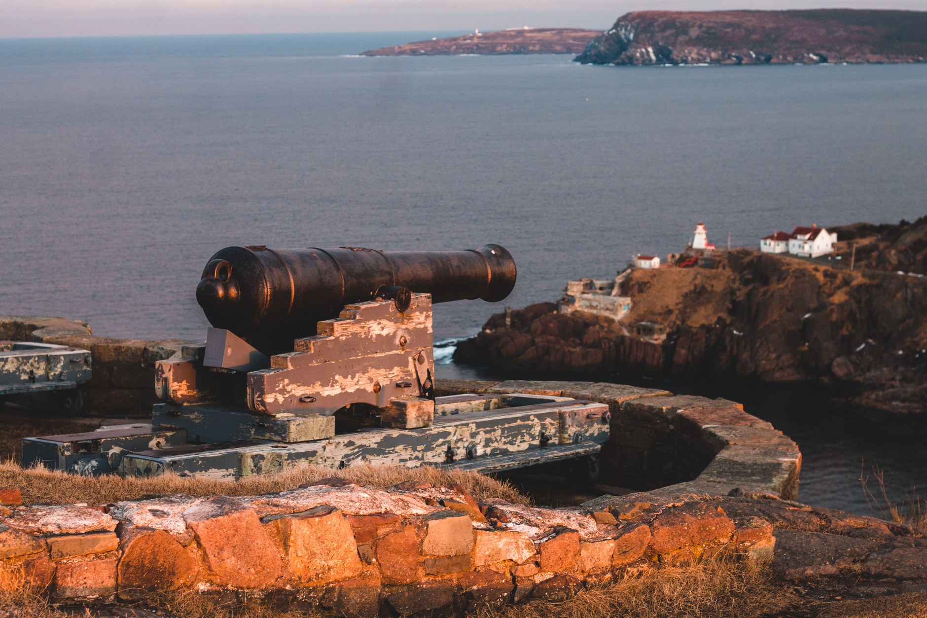 Historic Spanish fortification overlooking the coastline of Umatac Bay