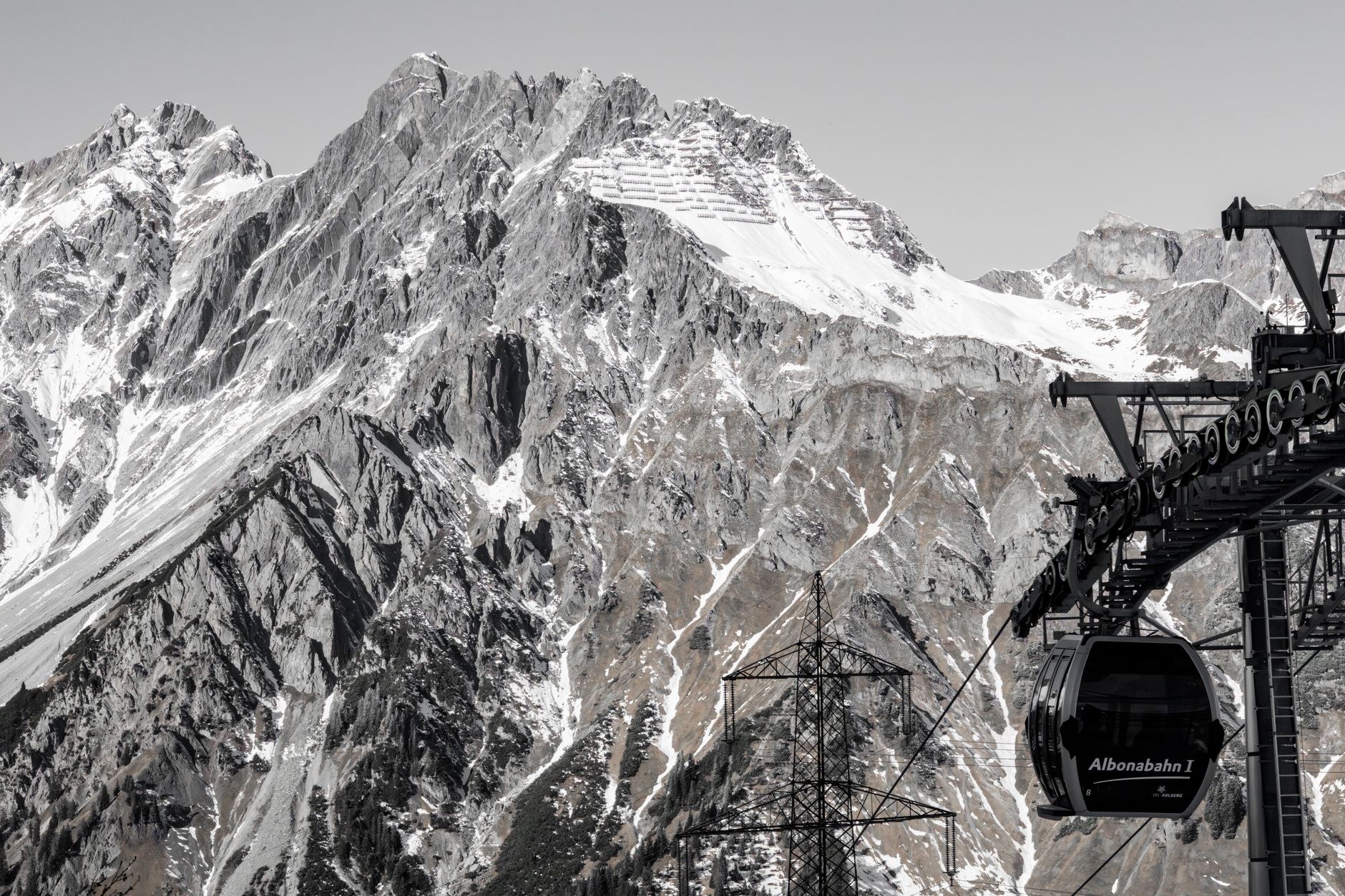 The Nordkette cable car carrying visitors from downtown Innsbruck directly to the rugged alpine peak of the Hafelekar