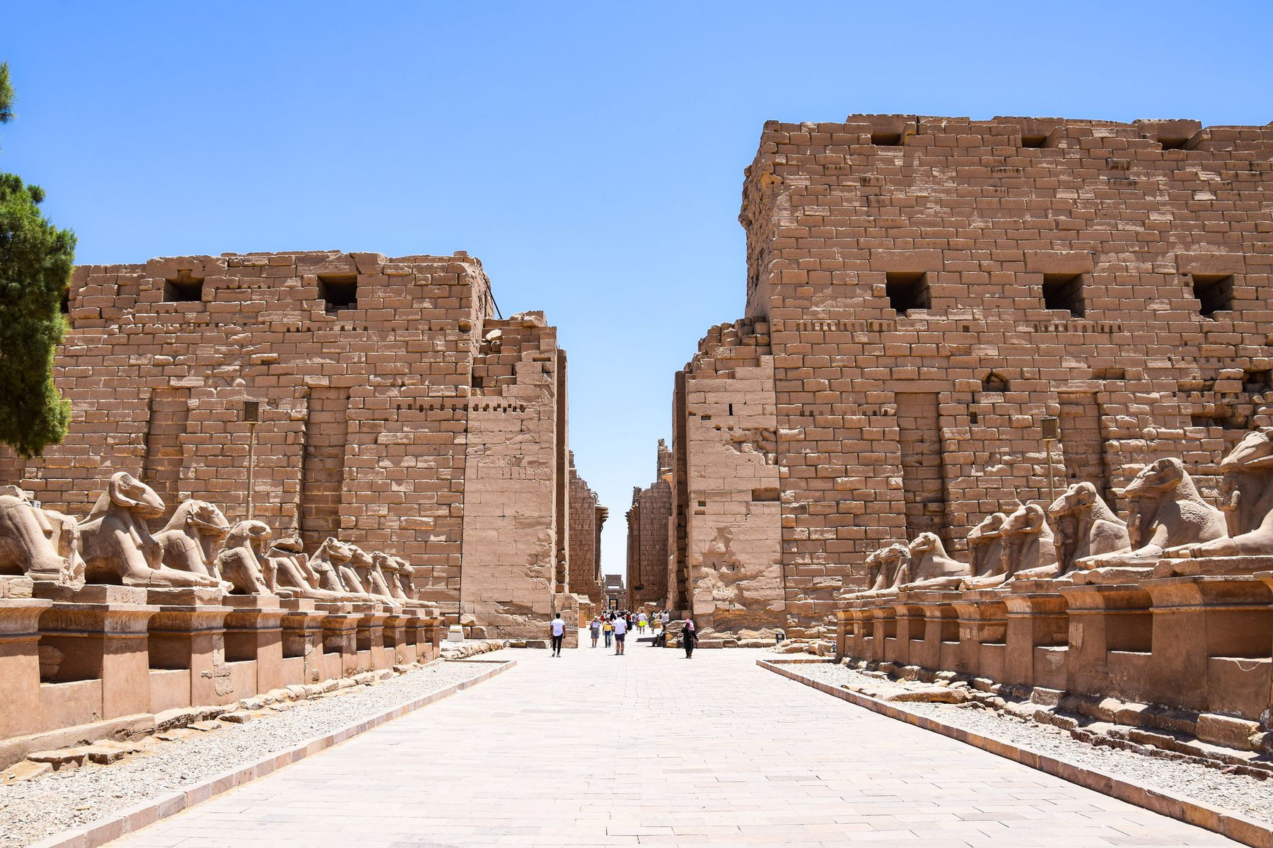 The avenue through Karnak Temple, Luxor