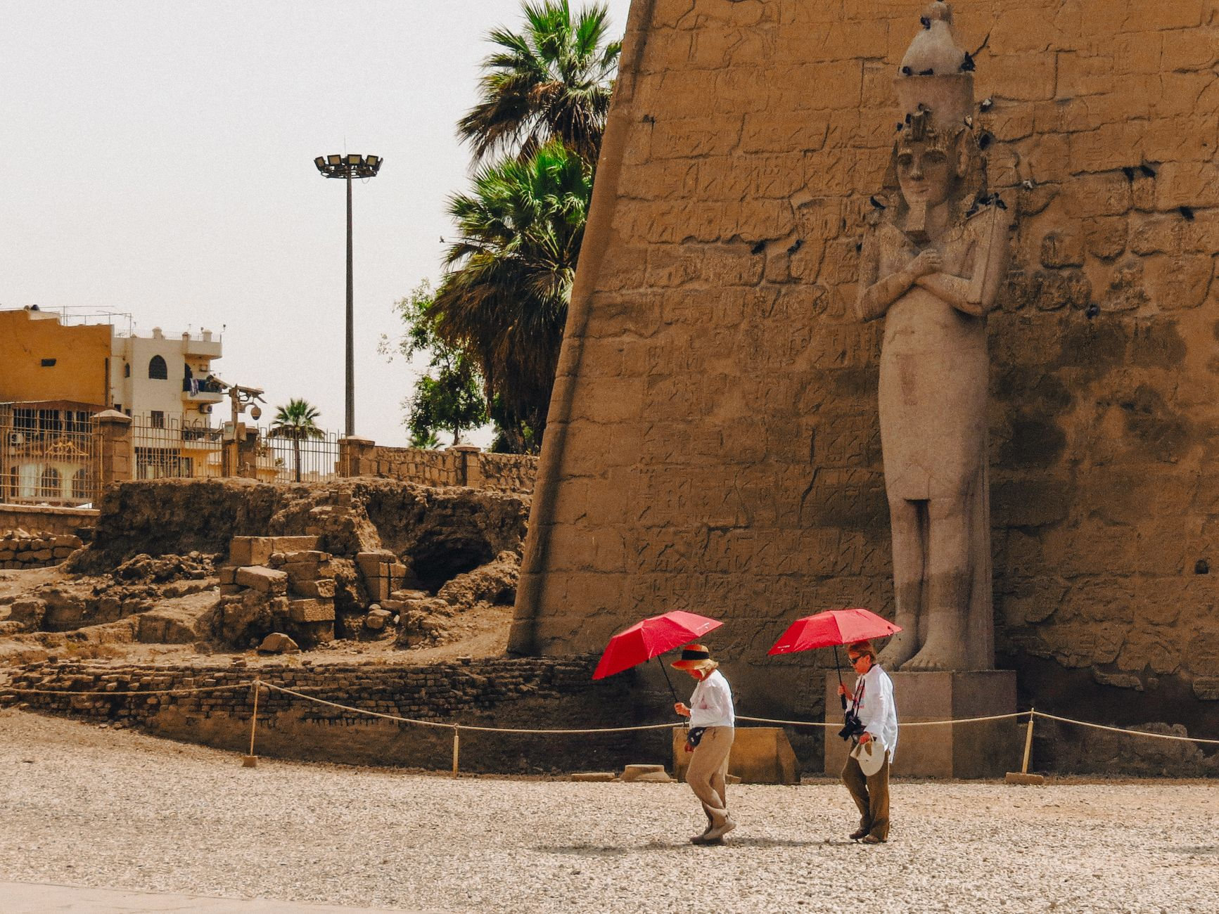 A statue at Luxor Temple