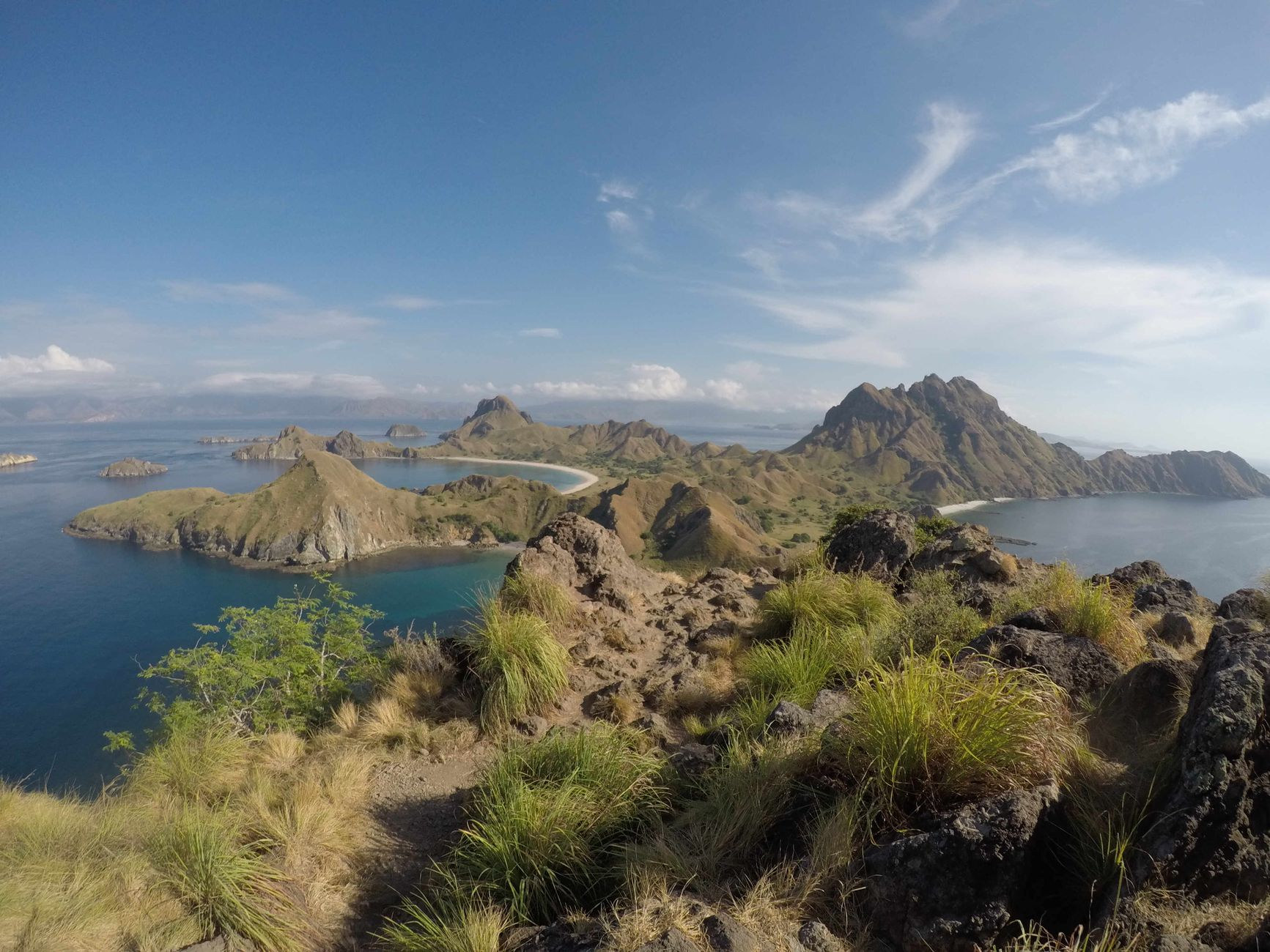 Iconic rugged bays and hills of Padar Island, Komodo