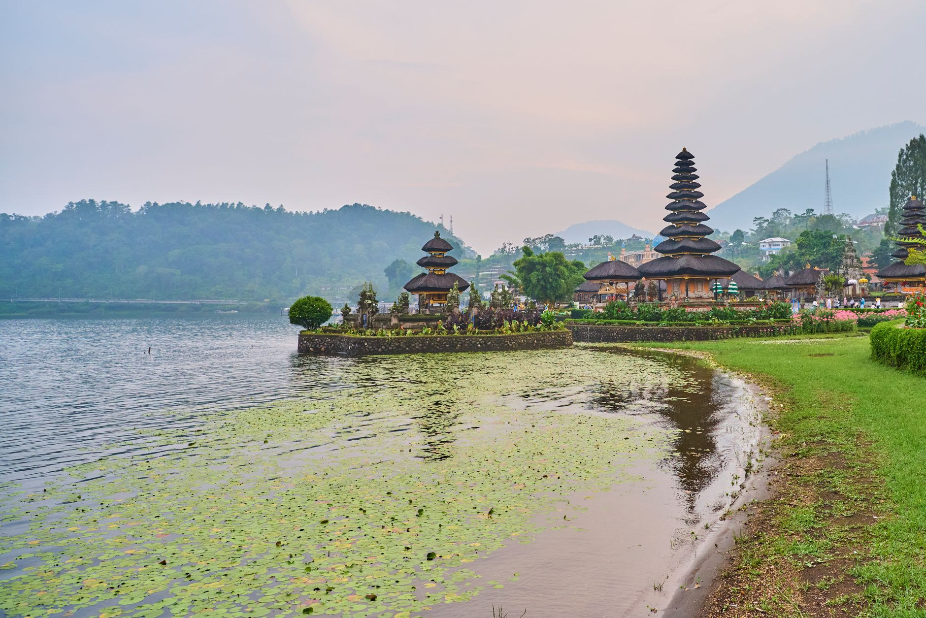 Traditional stone temple architecture in Bali