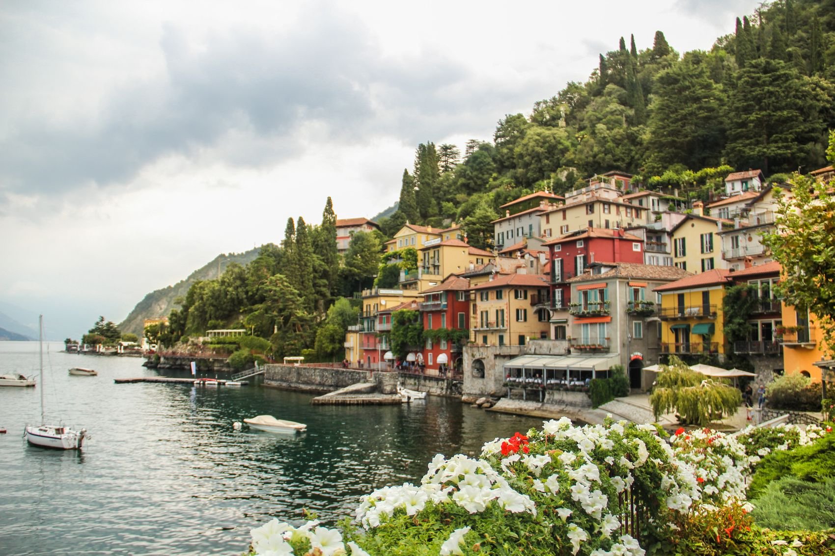 Waterside houses in Varenna on Lake Como