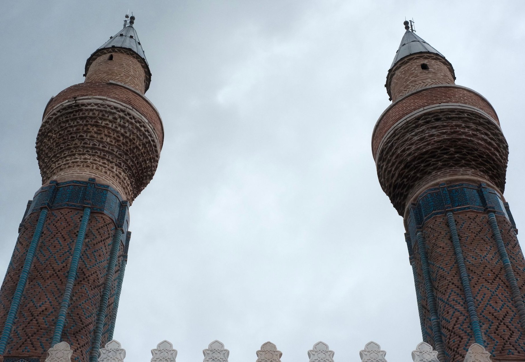 Ancient 11th-century brick Burana Tower minaret standing on the Chuy Valley Silk Road plain in Kyrgyzstan