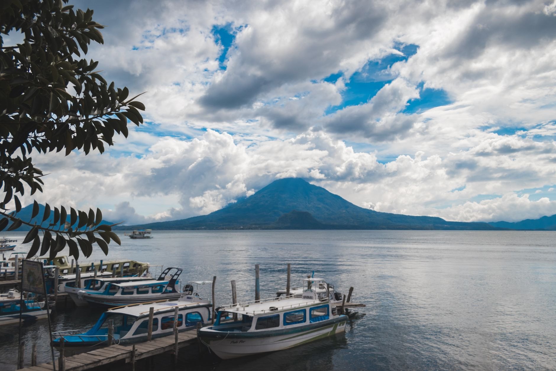 Perfect volcanic cone of Concepción towering majestically over the vast freshwater expanse of Lake Nicaragua