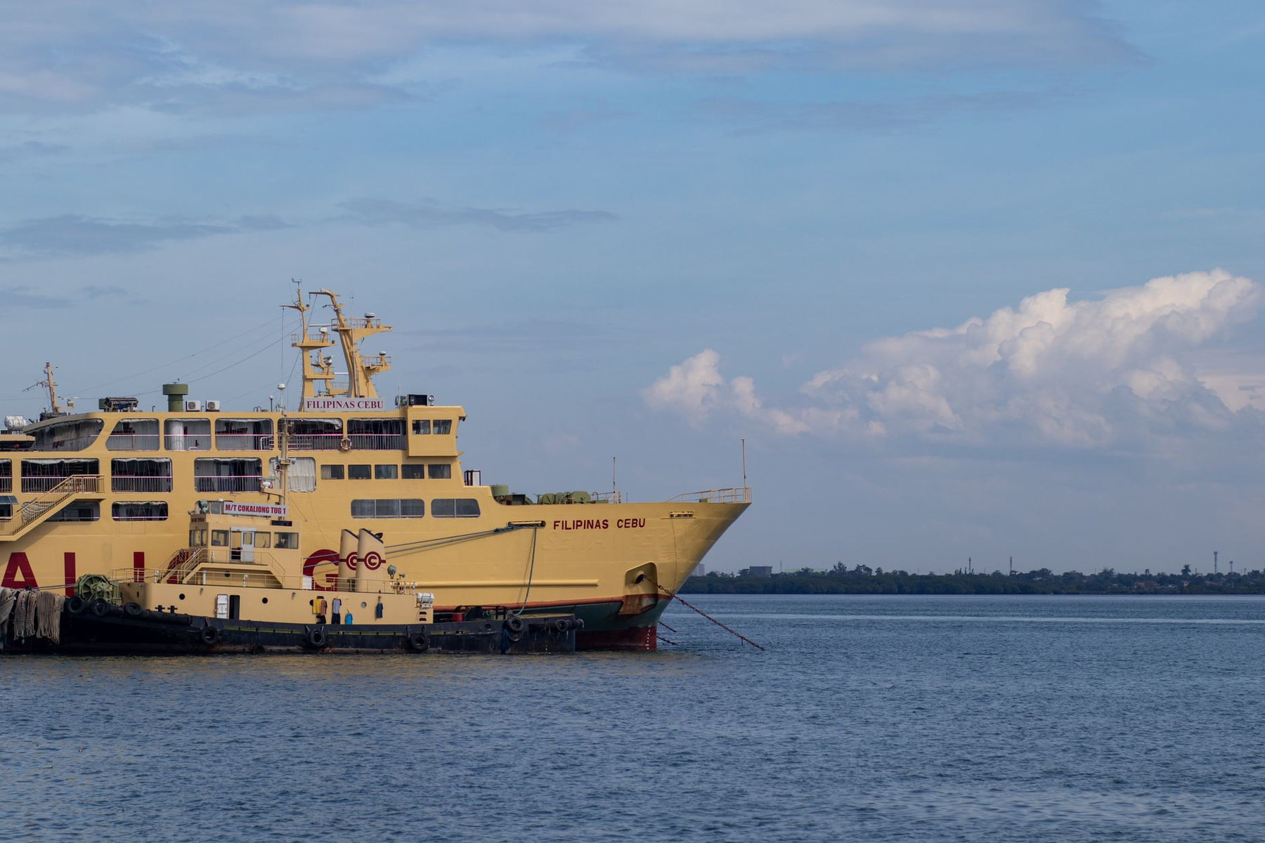 A ferry at port in the Philippines
