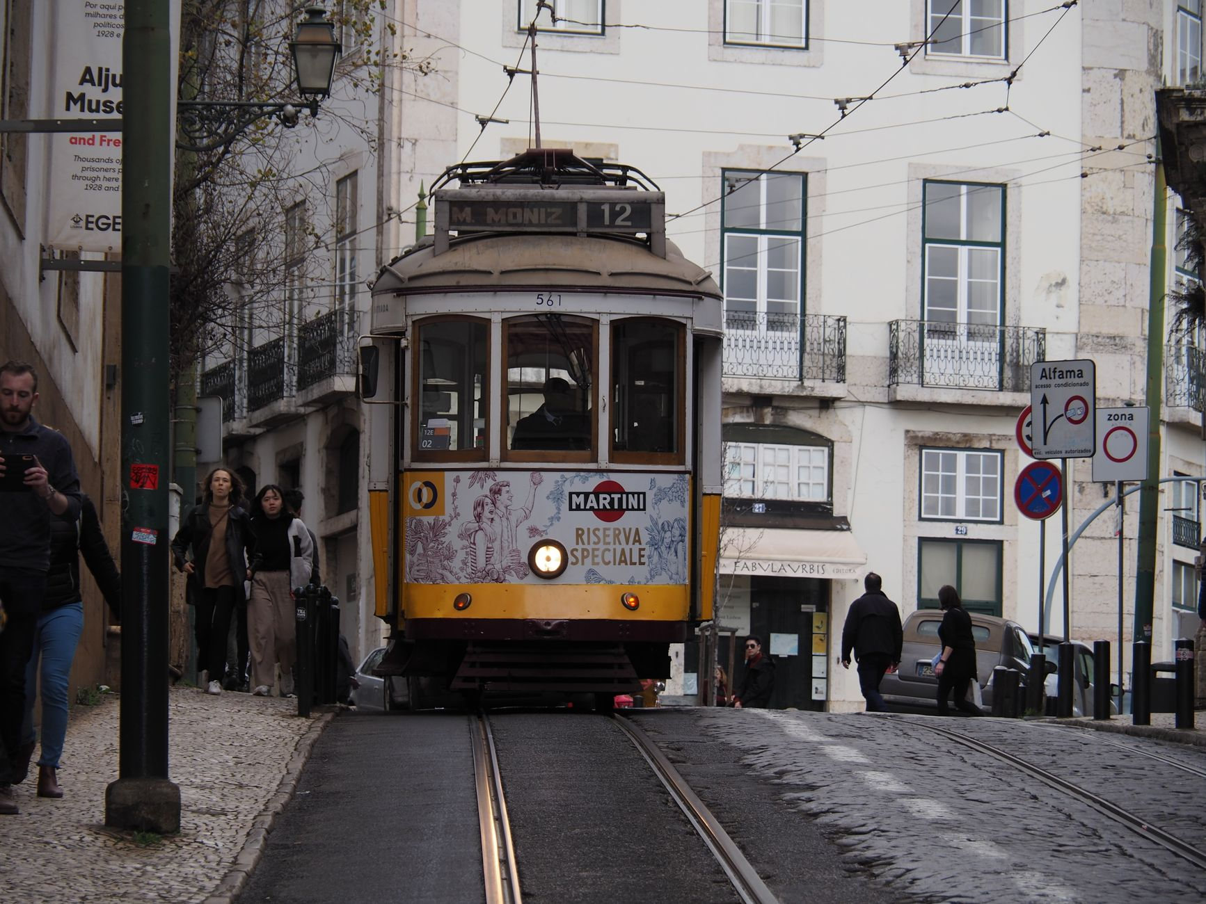 A tram on a Lisbon street