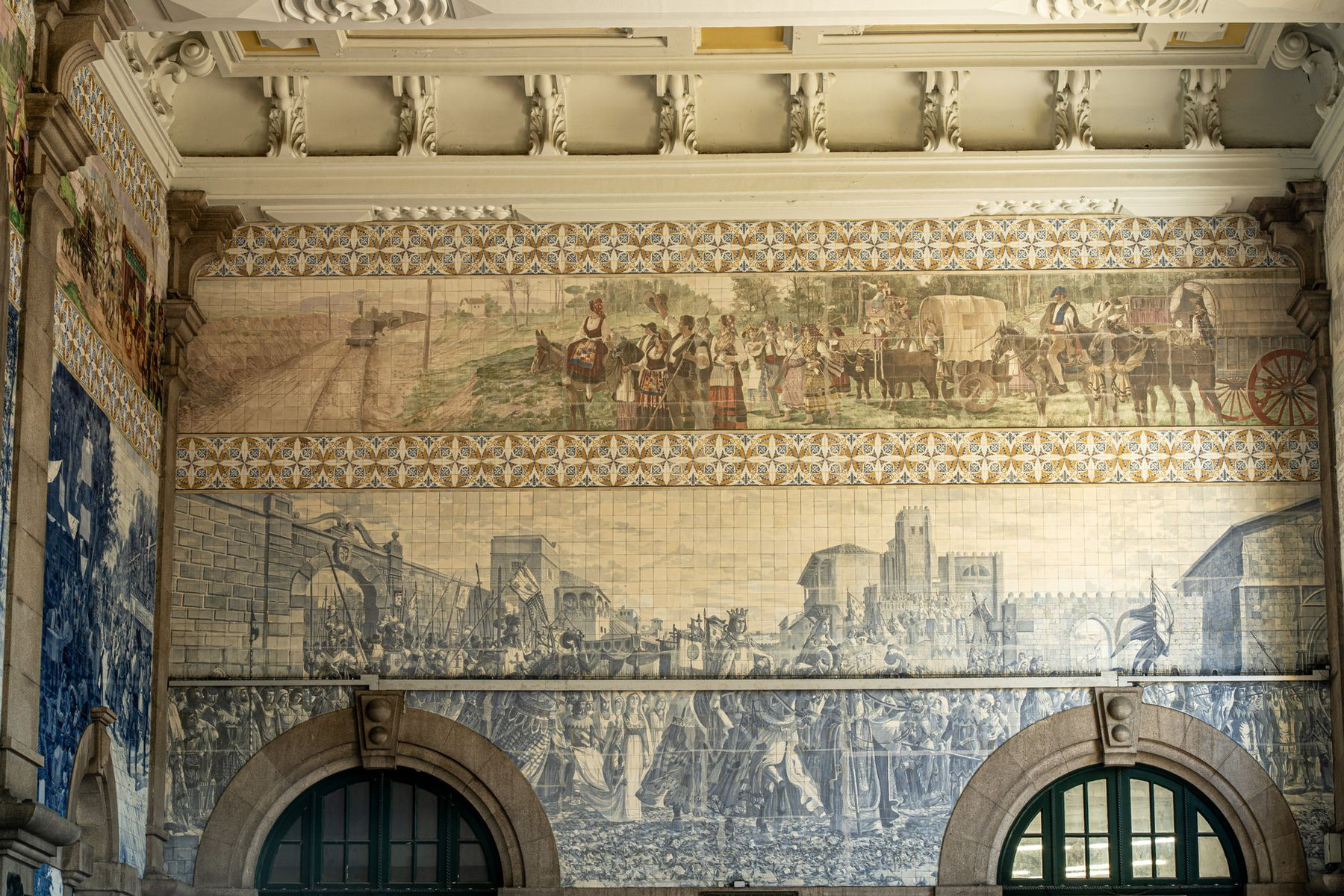 Tile panels at São Bento station, Porto