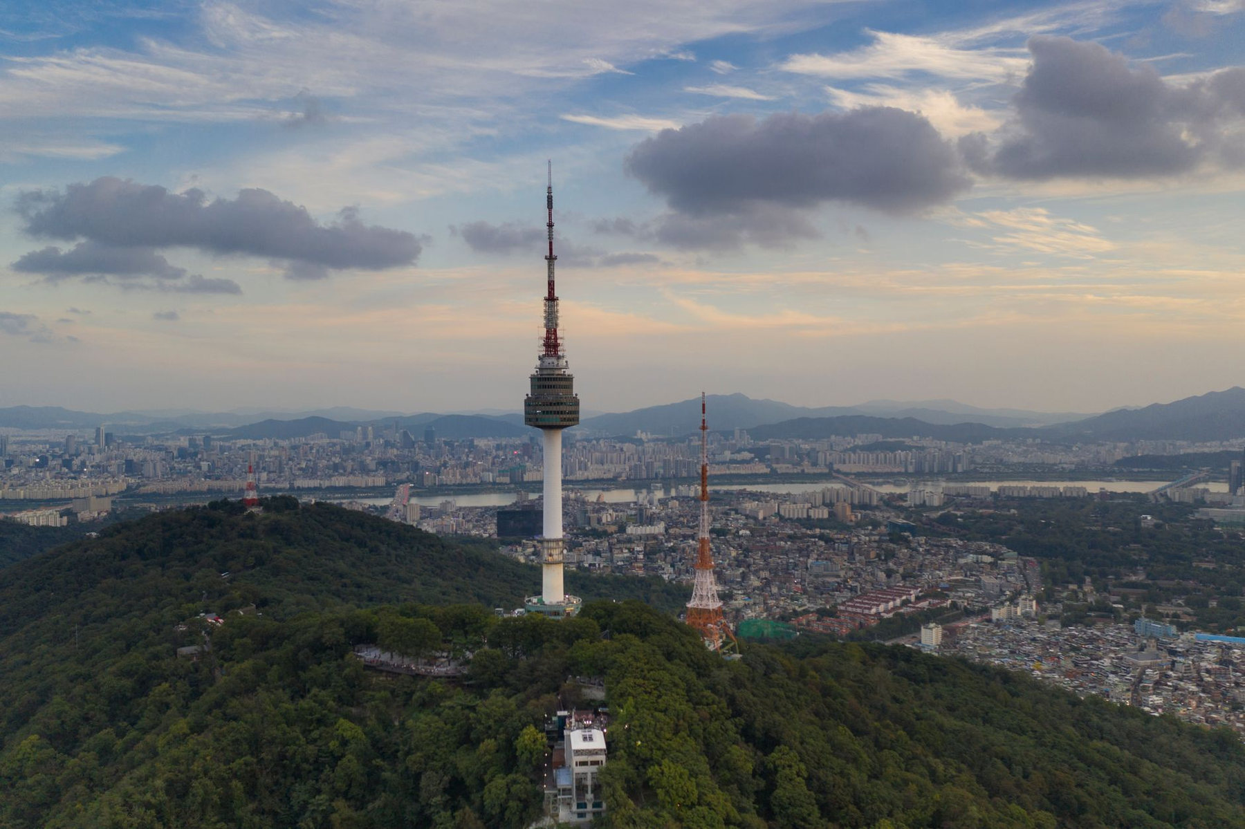 Namsan Seoul Tower above the city