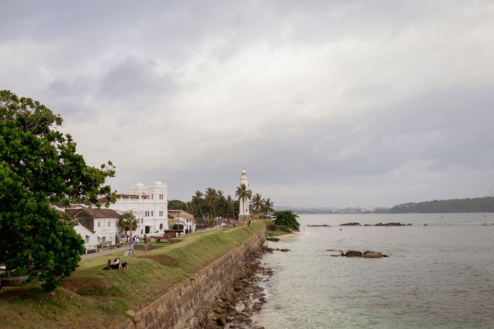 Historic ramparts and lighthouse of Galle Fort