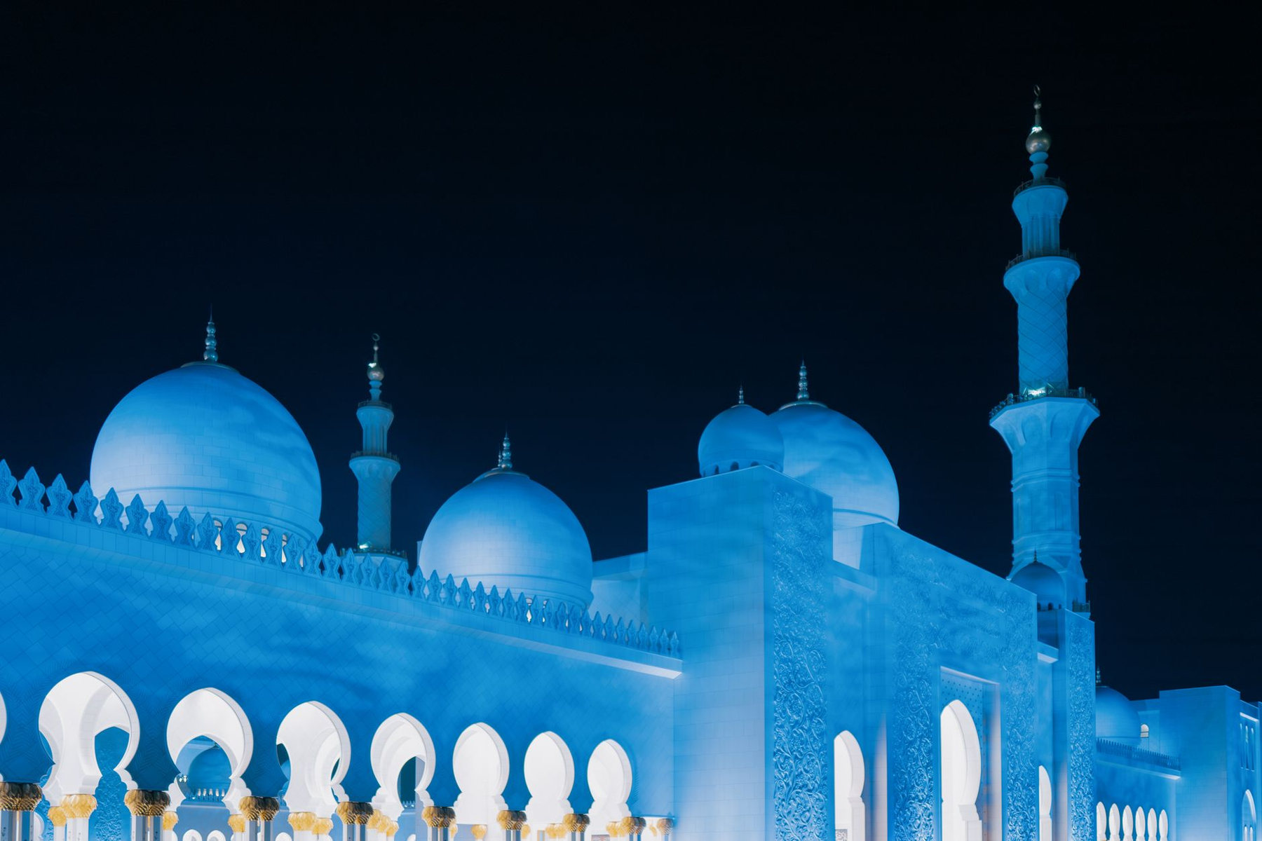 Sheikh Zayed Grand Mosque at night, Abu Dhabi